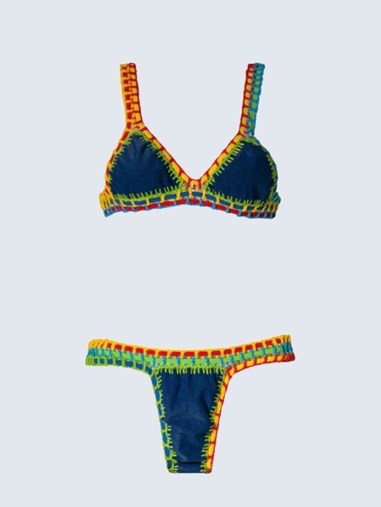 Loco Loco Other - LOCOLOCO BRAZIL O/S Crochet resort wear surf style quick dry Orange Bikini Set